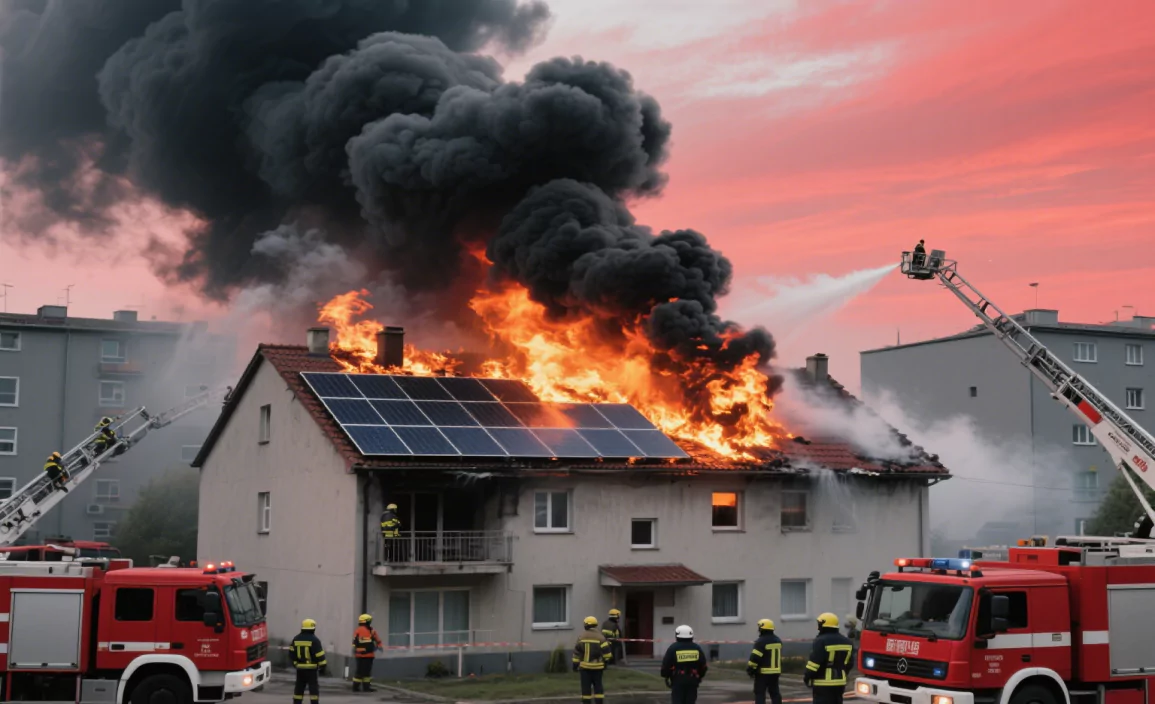 威爾頓HalfMoon工業(yè)園屋頂光伏突發(fā)火情，黑煙騰空！安全隱患不容忽視